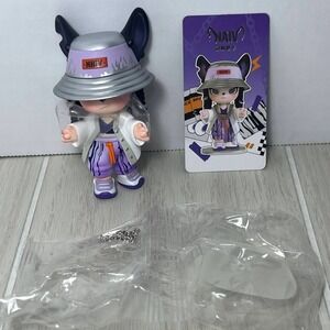 Rolife NAI-V Spice Girls Series Rapper Figure Blind Box Chain Purple Cat Girl